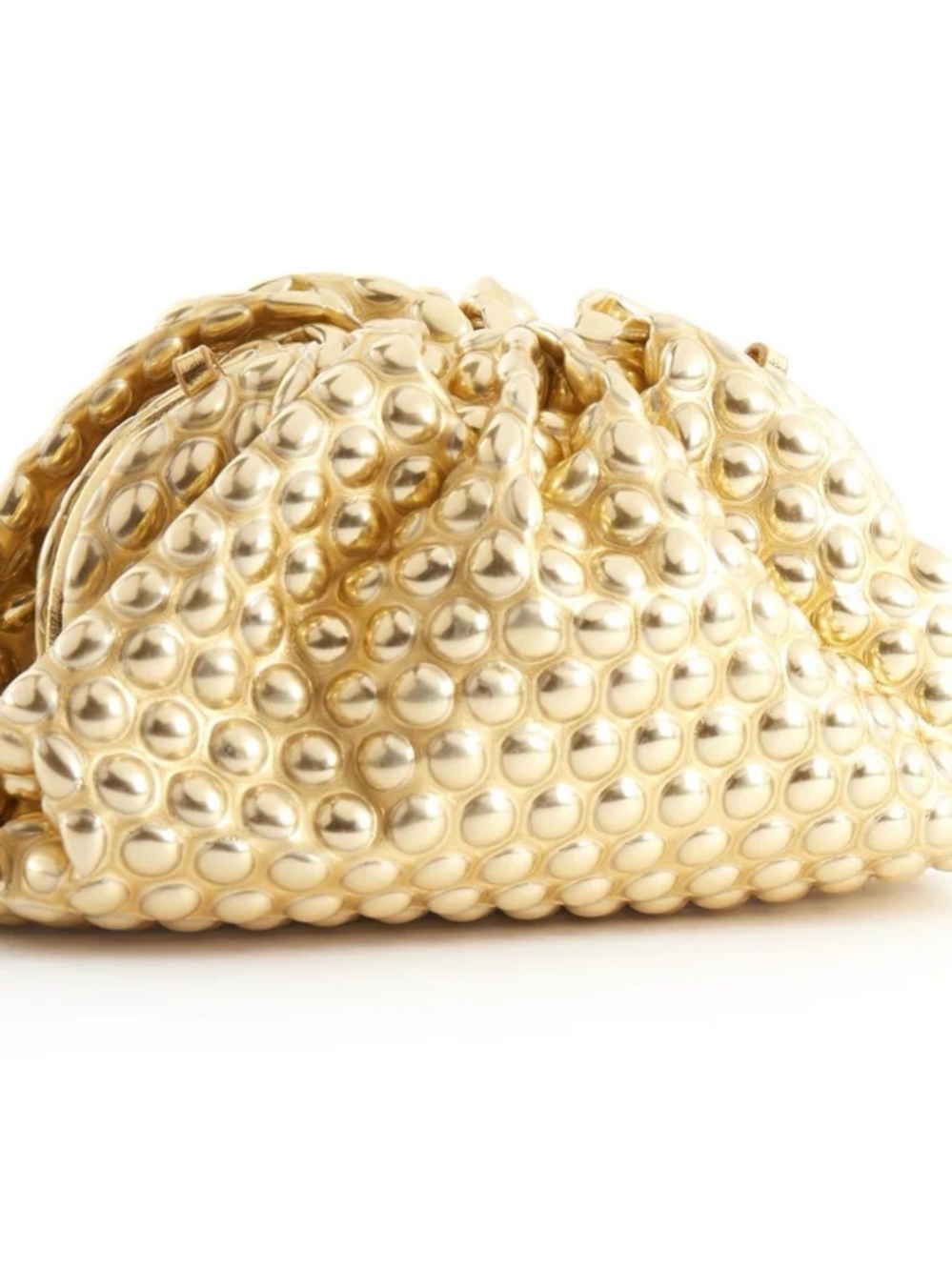 Bottega Veneta Mini Clutch in Gold Bubble - Picture 3 of 7